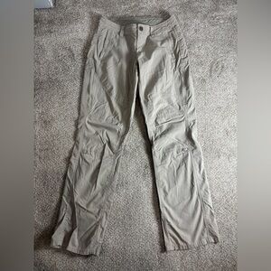 Kuhl Pants Womens 4 Short Tan Outdoor Hiking Casual Straight Leg Cotton Nylon
